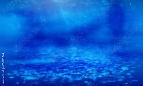 Abstract blue shiny background. It's like naturally soft rain. Vector.