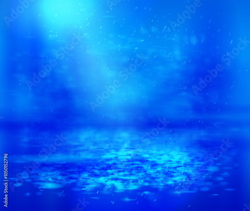 Abstract blue shiny background. It's like naturally soft rain. Vector.