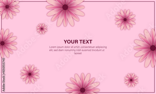 Florel flowers vector background design with space for text. photo