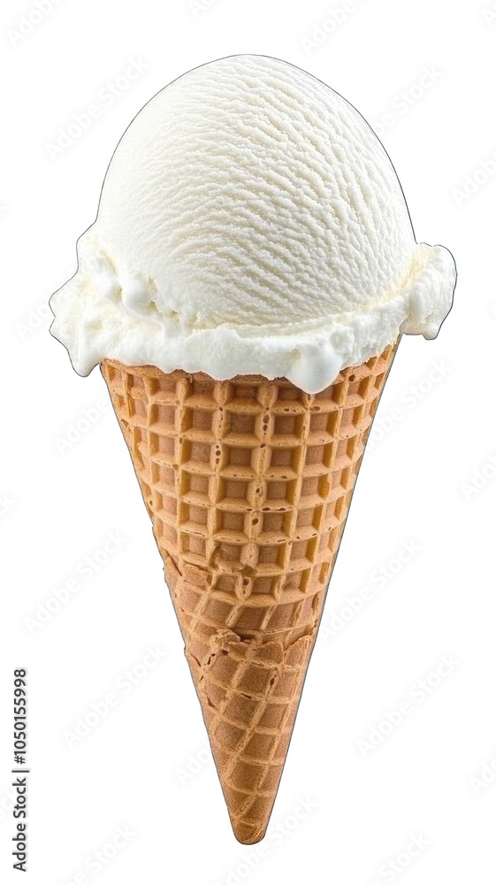 Collection of PNG. Coconut milk Ice cream scoop on waffle cone, isolated on a transparency background. Collection of PNG. Coconut milk Ice cream scoop on waffle cone, isolated on a transparency background.