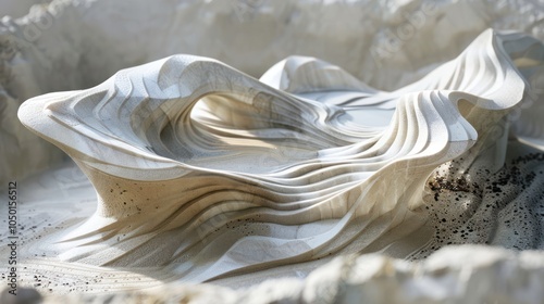 Abstract sand art showcasing the beauty of ephemeral, nature-inspired creations. photo