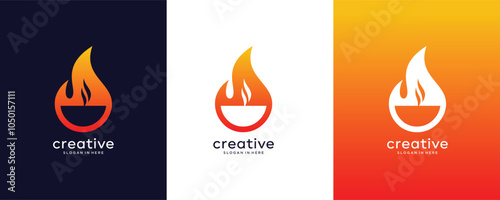 fire flame logo design inspiration 