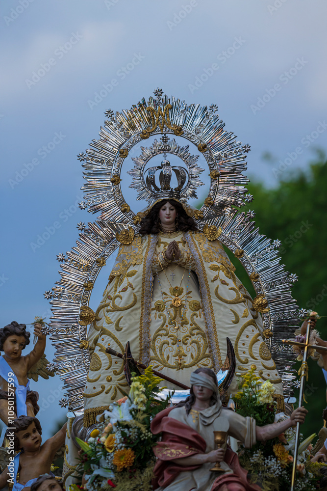 Obraz premium photography of the Virgin of the Angels of Getafe beauty, devotion and peace.