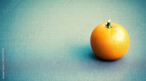 A bright orange sits against a muted grey background, leaving ample space for text or design elements. photo