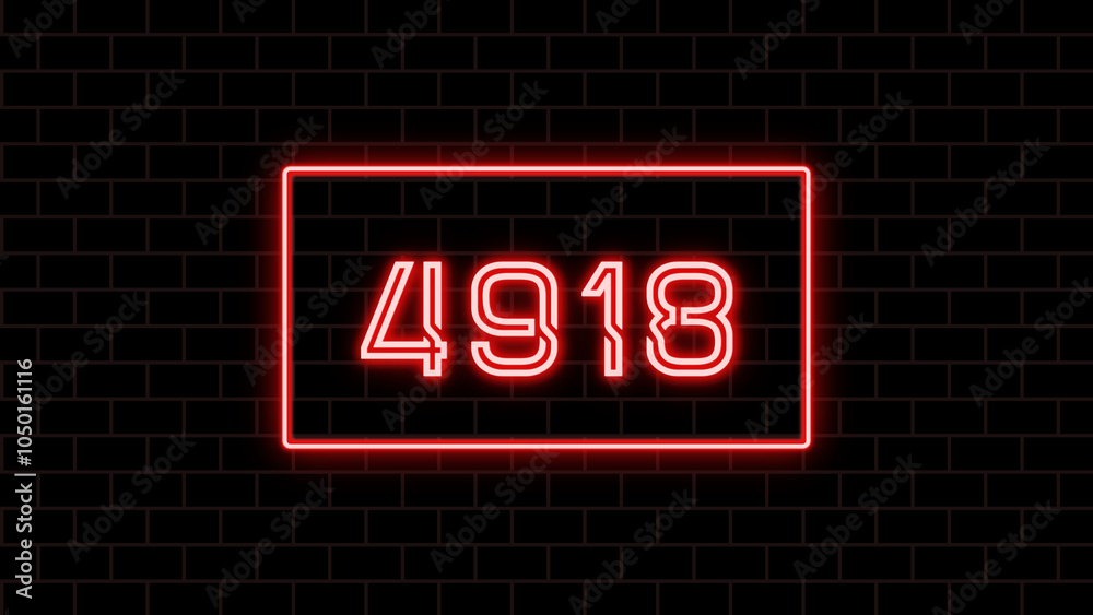4918年のネオン文字 4918年のネオン文字