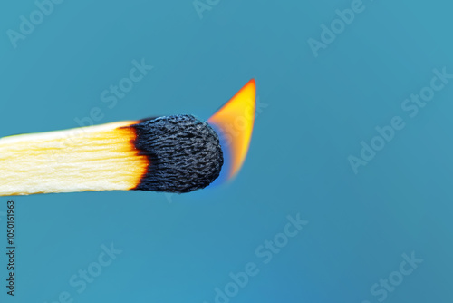 Burning match, copyspace