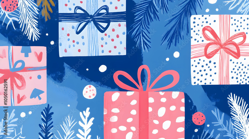 Obraz premium Seamless pattern of stacked boxes in a vibrant background