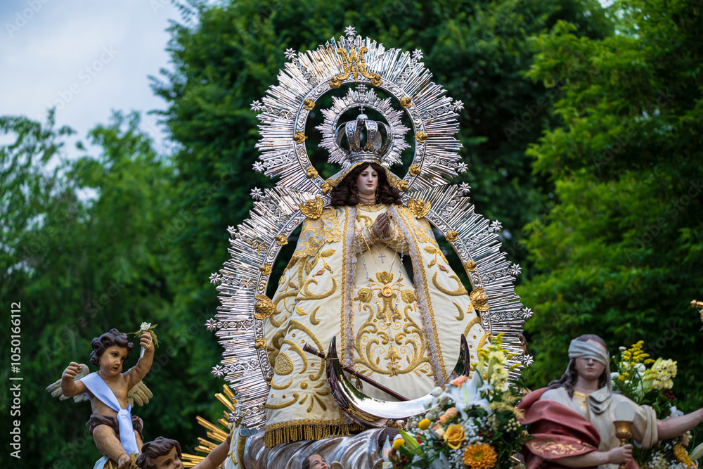 Obraz premium photography of the Virgin of the Angels of Getafe beauty, devotion and peace.