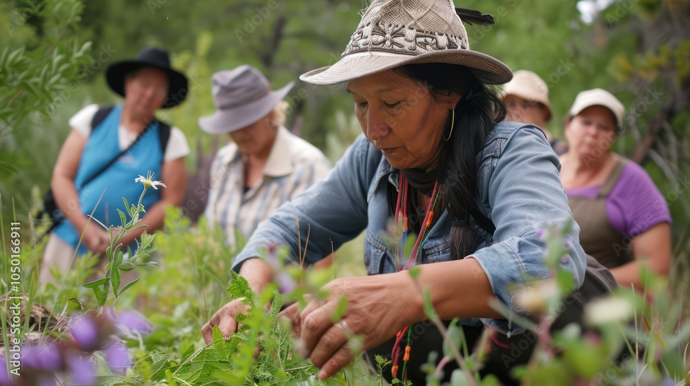 Diverse individuals exploring ancestral knowledge to promote environmental stewardship and well-being. Diverse individuals exploring ancestral knowledge to promote environmental stewardship and well-being.