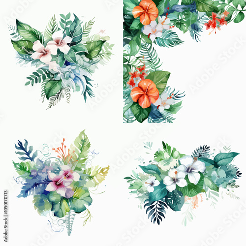 flower arrangements with a green and white color scheme. The flowers are arranged in a way that they look like they are growing out of a leaf LACE