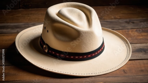 Unique bolo hat with a detailed patterned band highlights your individuality and sense of style.