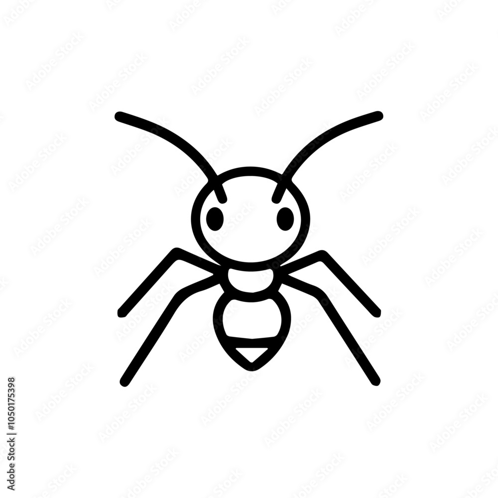 black silhouette ant, Vector illustration black silhouette ant, Vector illustration