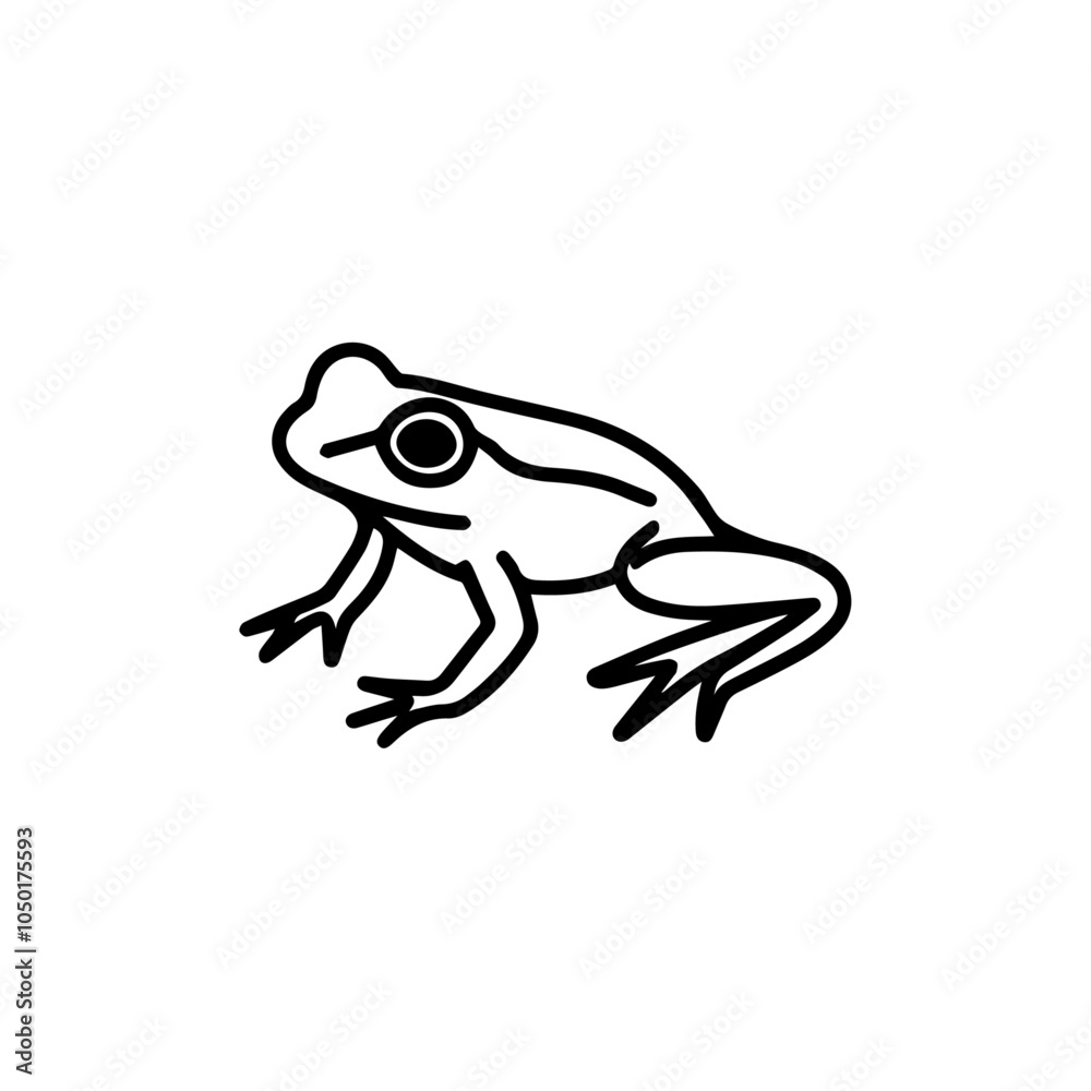 Fototapeta premium frog, line art. Vector illustration.