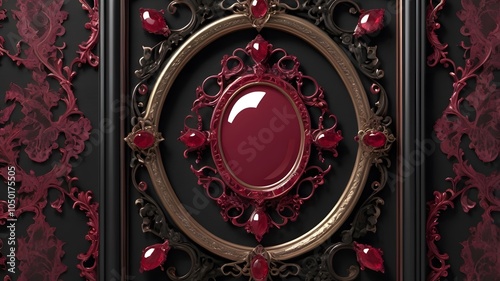 Vintage Floral Christmas Frame for Invitation Card Design