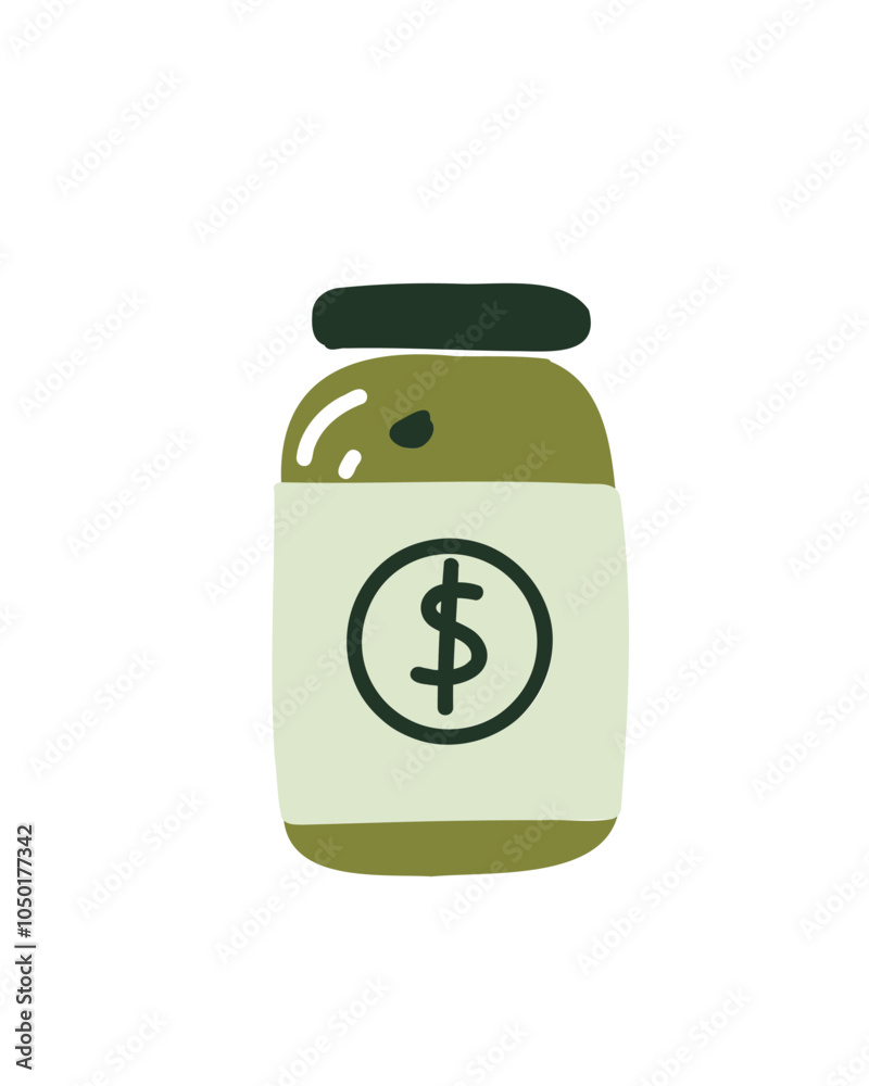 Fototapeta premium Cute piggy bank or a money jar