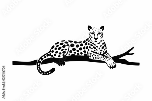 Sleek Leopard Silhouette Design