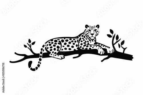 Sleek Leopard Silhouette Design