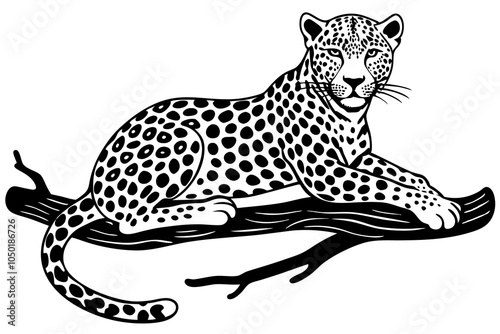 Sleek Leopard Silhouette Design