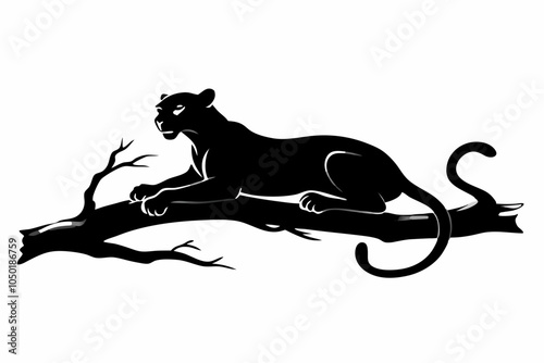 Sleek Leopard Silhouette Design