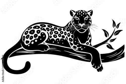 Sleek Leopard Silhouette Design