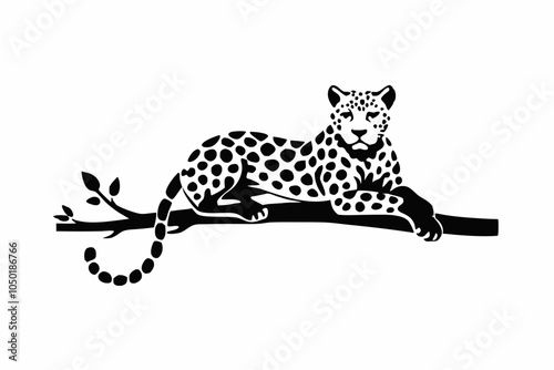 Sleek Leopard Silhouette Design