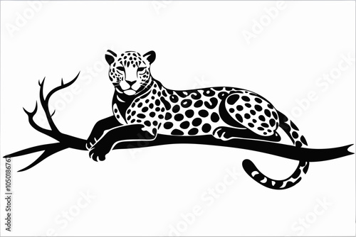 Sleek Leopard Silhouette Design