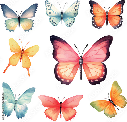 Wallpaper Mural collection of butterflies Torontodigital.ca