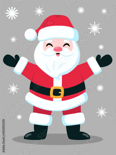 Cute Santa Claus. Vector illustration