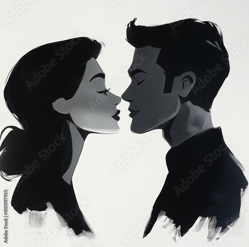 Kissing Couple Art photo