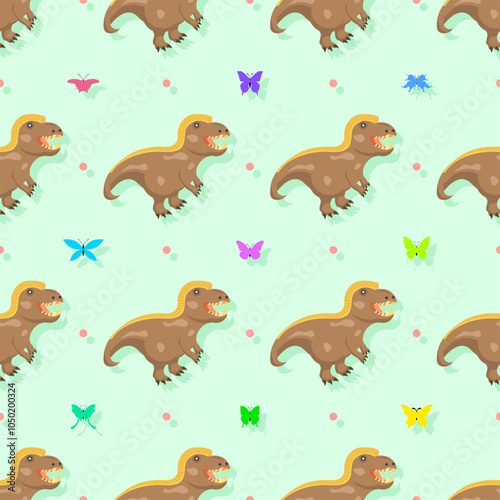 Seamless Pattern Abstract Elements Animal Dino Vector Design Style Background Illustration Texture For Prints Textiles, Clothing, Gift Wrap, Wallpaper, Pastel