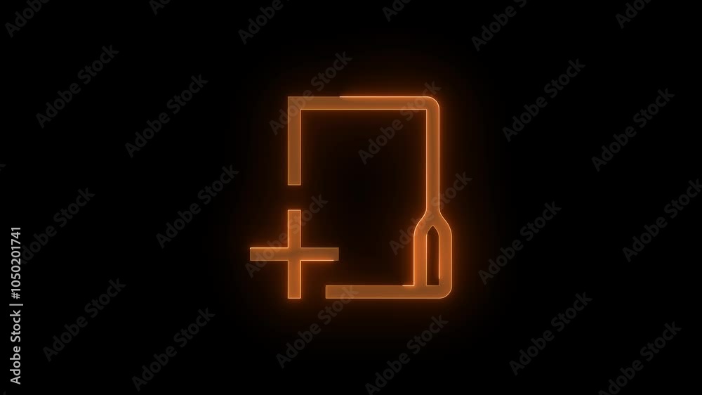 New folder stroke icon glowing neon animation New folder stroke icon glowing neon animation