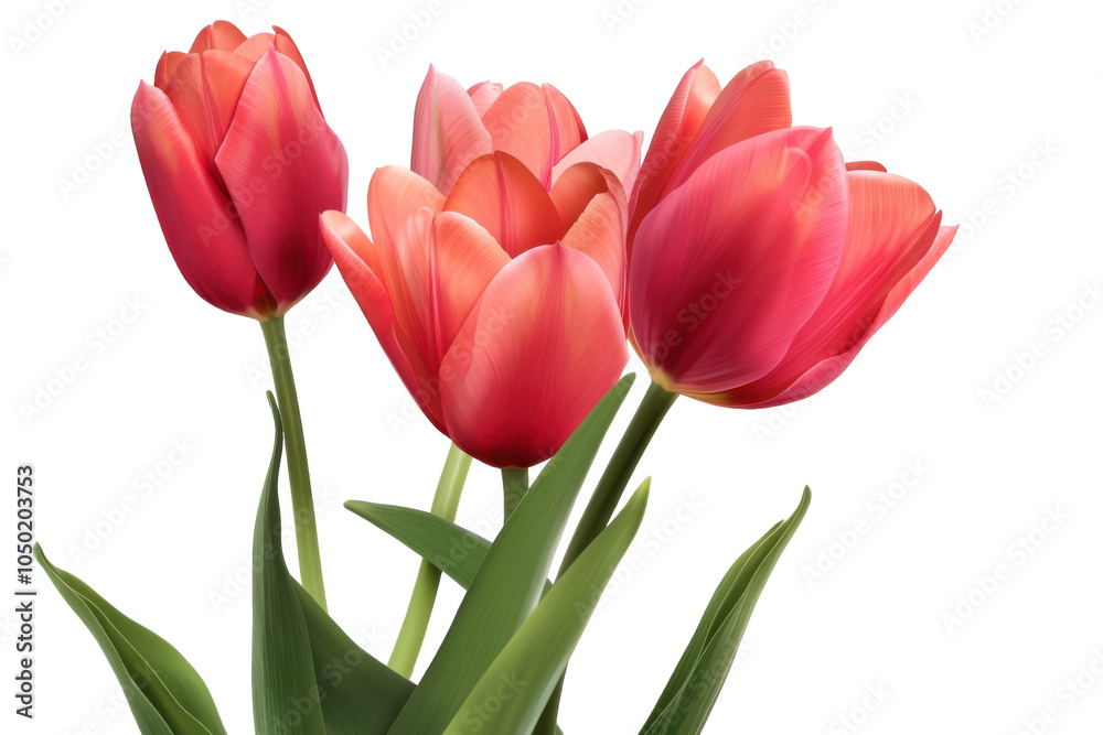 Tulip Isolated on Transparent or White Background Tulip Isolated on Transparent or White Background