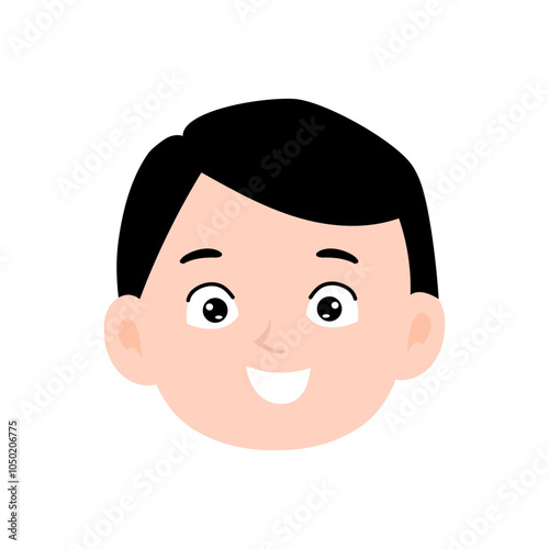 kawaii boy variant expression.  various expressions and gesture. element stock