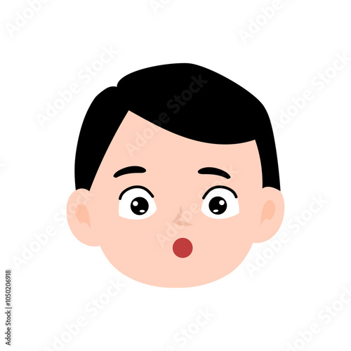 kawaii boy variant expression.  various expressions and gesture. element stock