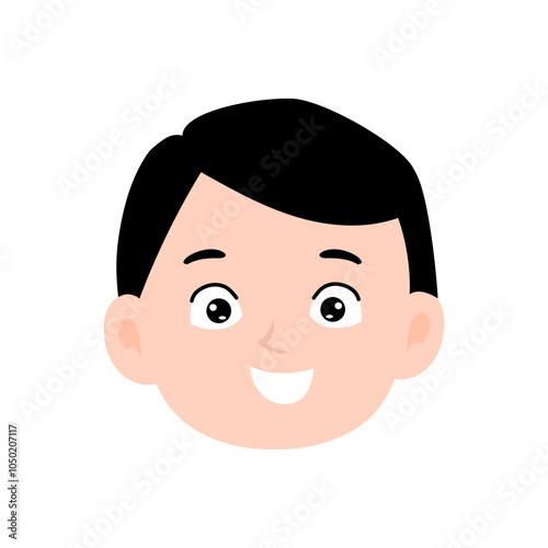 kawaii boy variant expression.  various expressions and gesture. element stock