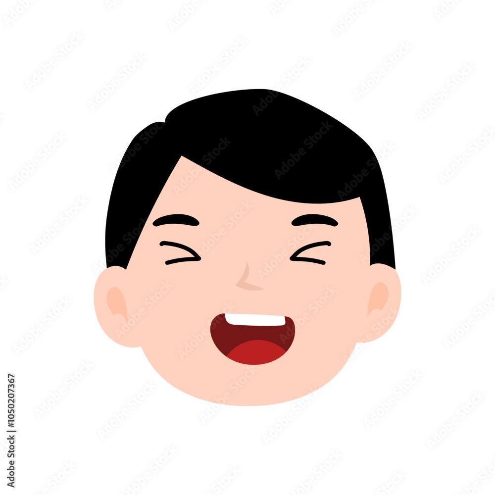 emoticon boys character. Happy, sad, excited, calm, surprised, scared, shy, angry, tired, proud, jealous, worried, silly, bored, loved, confused