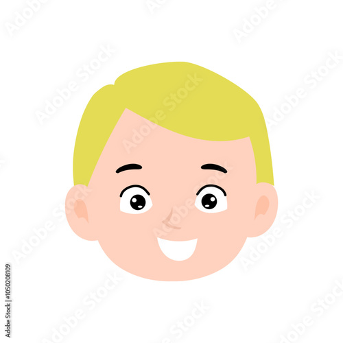 kawaii boy variant expression.  various expressions and gesture. element stock