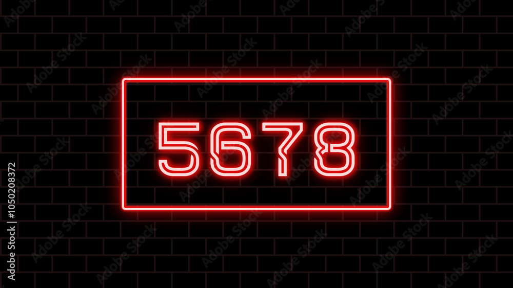 5678年のネオン文字