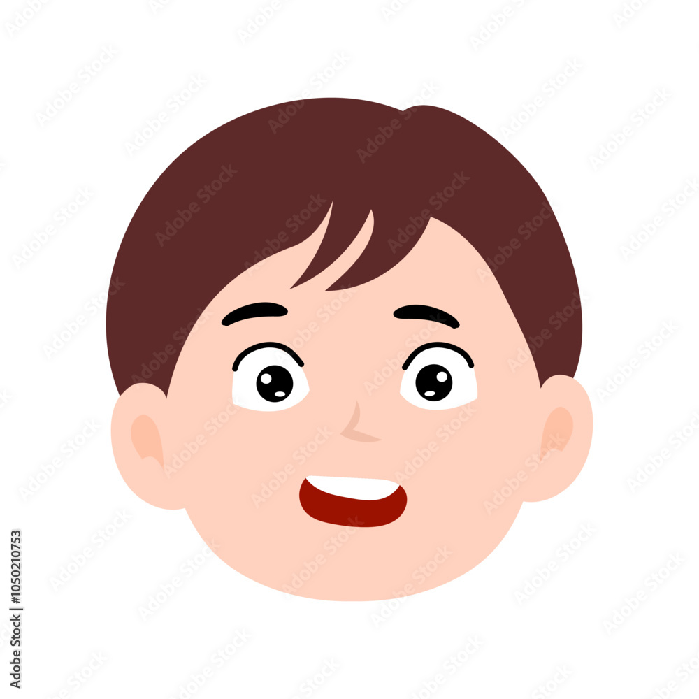 brown hair kawaii boys on different exspression design element stock. kawaii emoticon brown hair kawaii boys on different exspression design element stock. kawaii emoticon