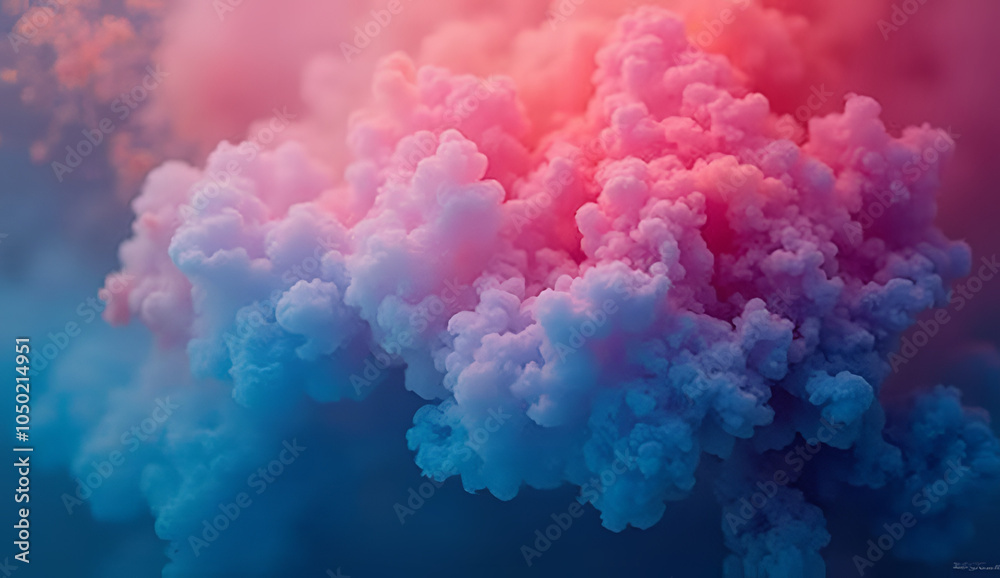 Fototapeta premium Electric smoke background with colorful clouds