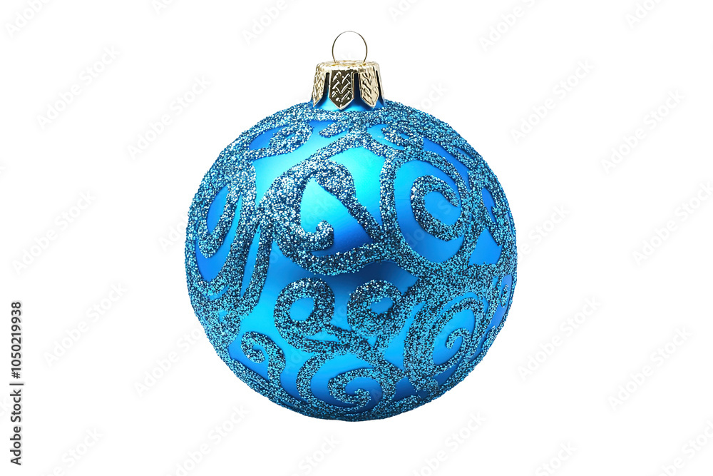 A blue ornament with a blue swirl design. on transparent background. A blue ornament with a blue swirl design. on transparent background.