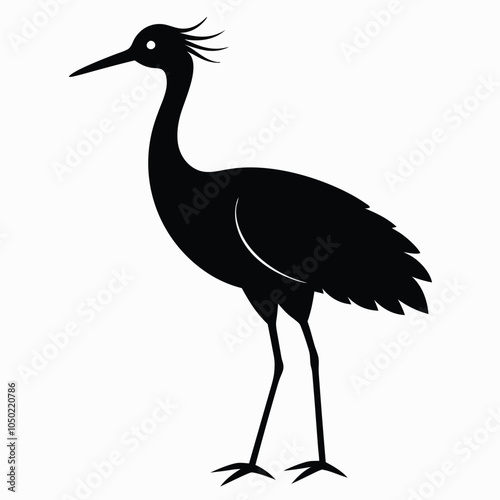 Solid color Madagascar Jacana animal vector design