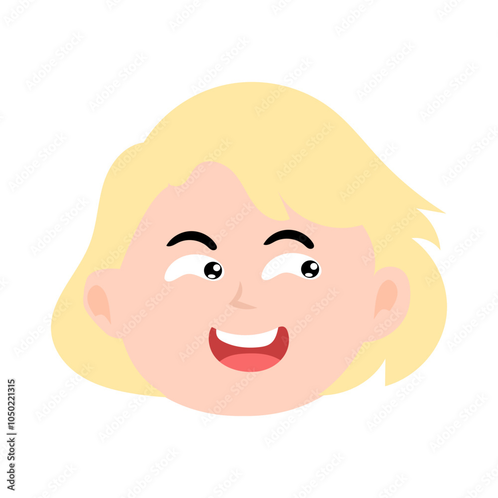 Fototapeta premium boy or girls face expression. different postures with various emotions.boy or girls face expression. d