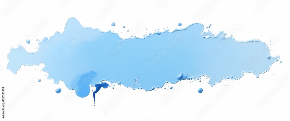 Obraz premium Blue paint splattered on a white background