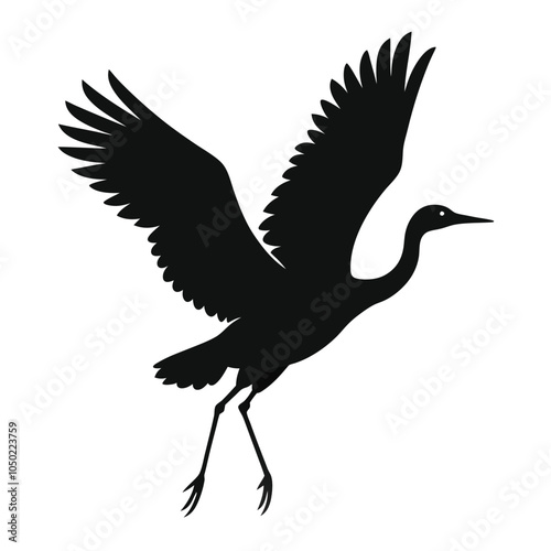 Solid color Madagascar Jacana animal vector design