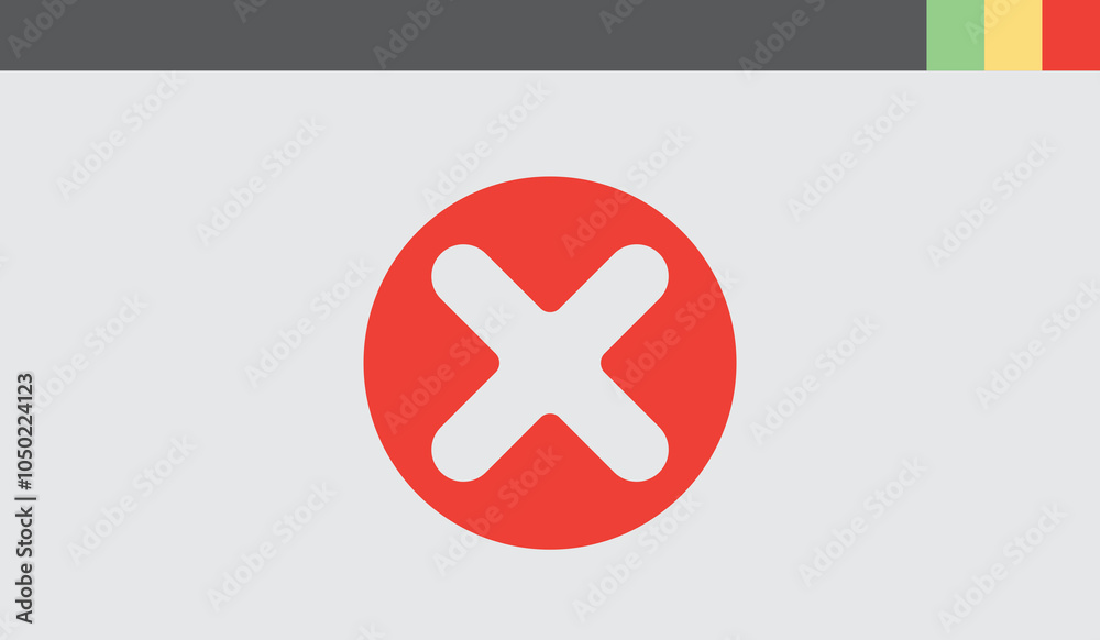 Obraz premium Warning Popup, Error System Symbol
