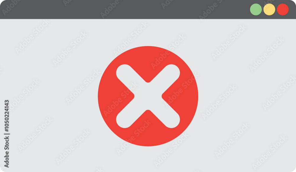 Fototapeta premium Warning Popup, Error System Symbol