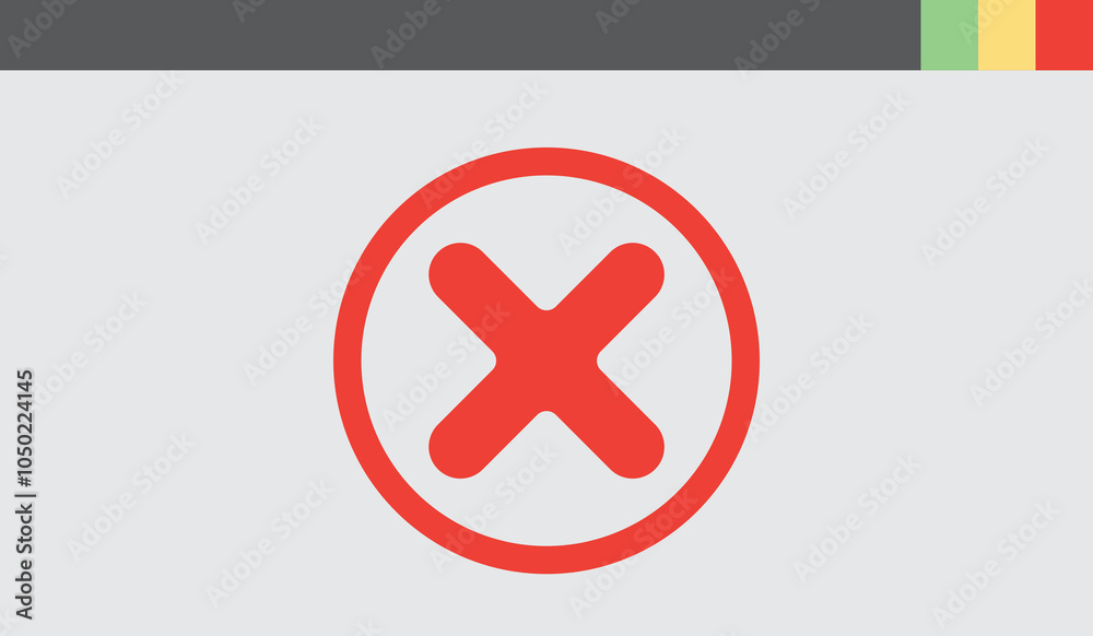 Fototapeta premium Warning Popup, Error System Symbol