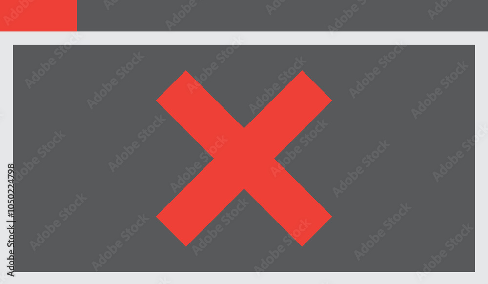 Fototapeta premium Warning Popup, Error System Symbol