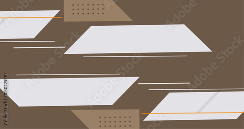 Abstract Modern Deep Green Design with Lines and Shapes